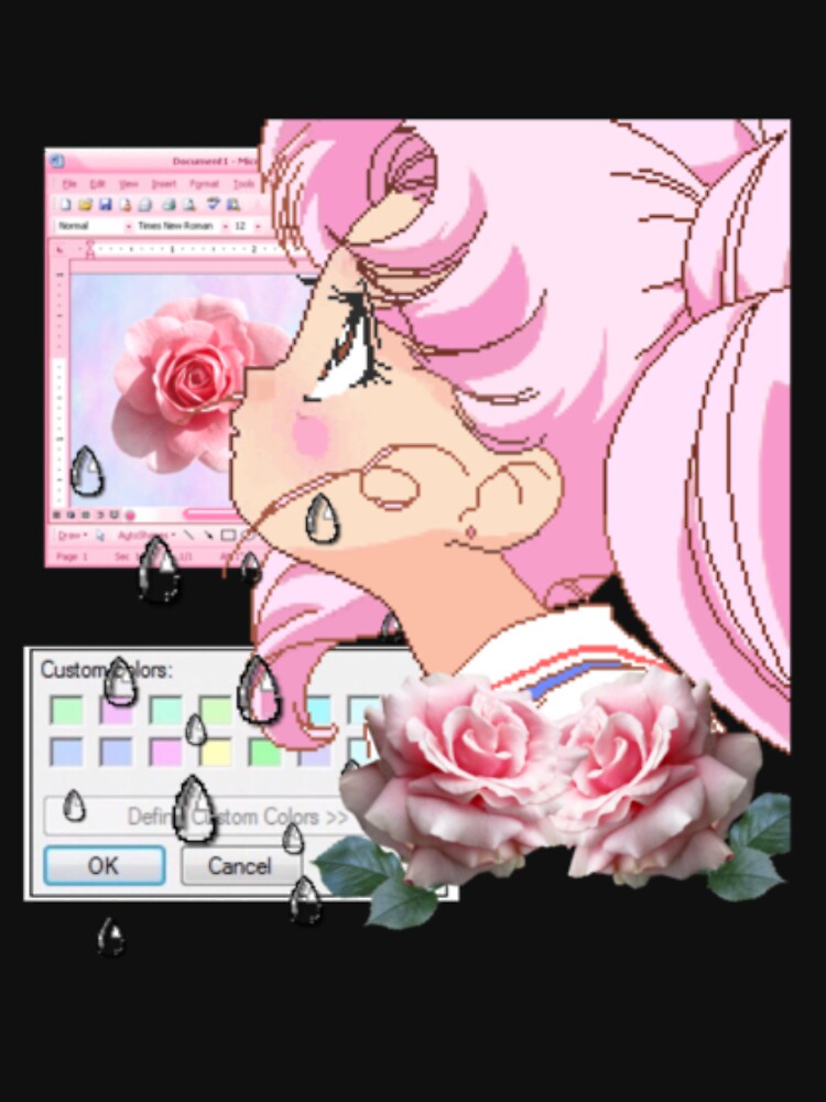 Vaporwave Chibi Moon by JenniferHalley