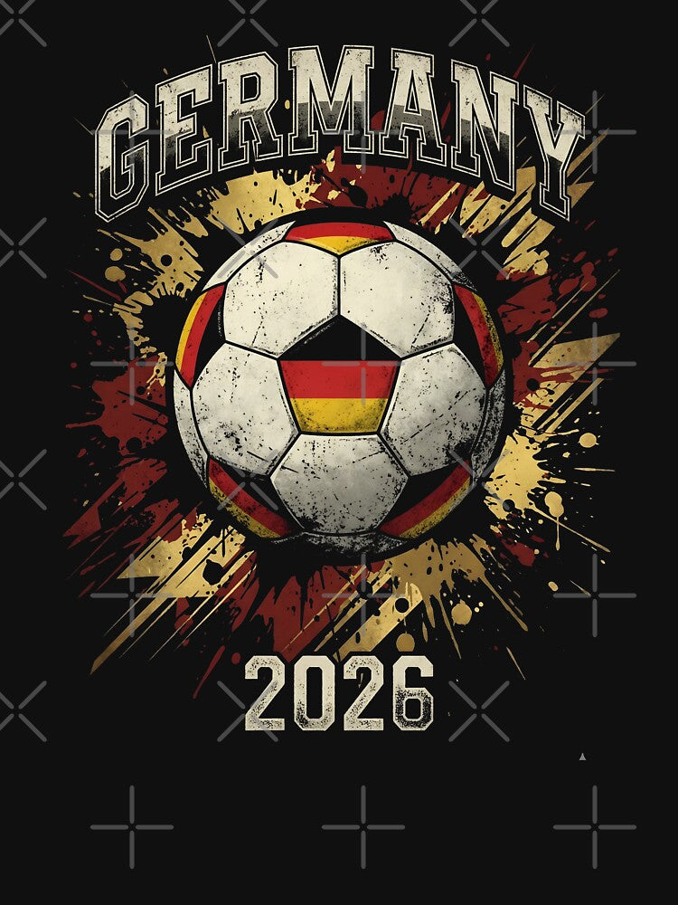 Germany 2026 Football Art | Vintage German Soccer Ball Splash Design by Imaginationbeyond