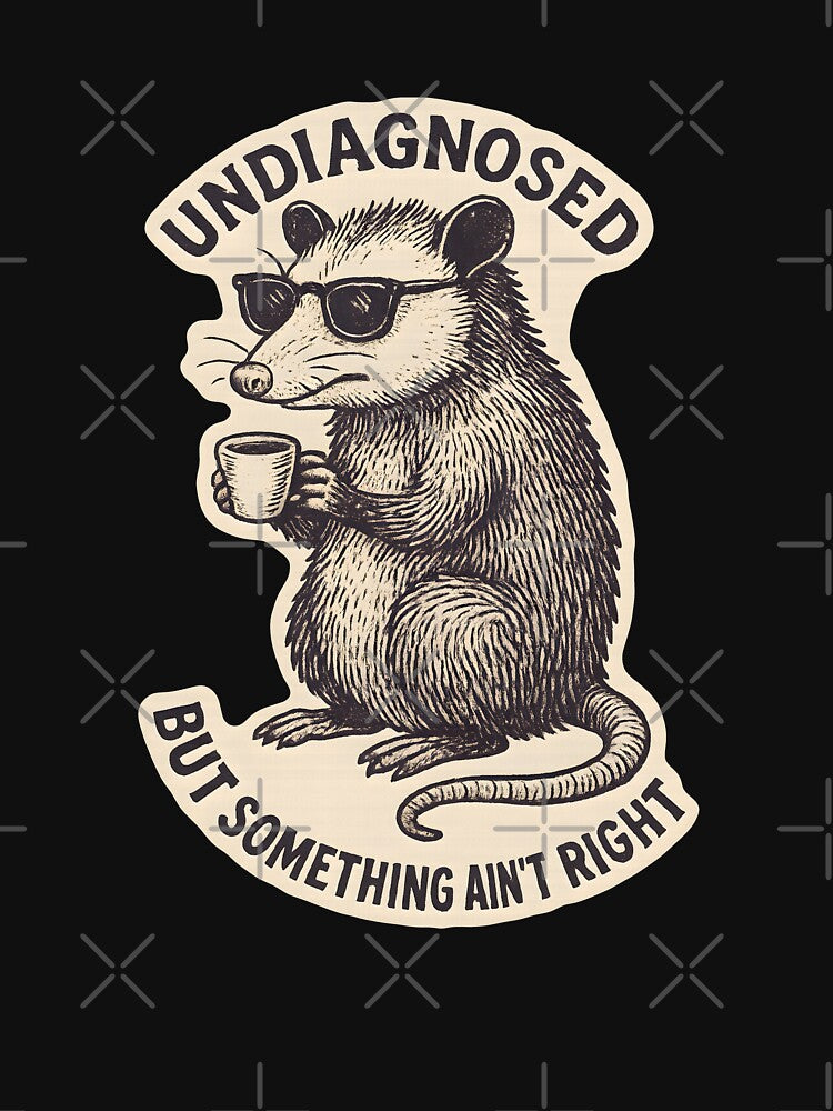 Undiagnosed But Something Ain't Right - Funny Opossum Neurodivergent by thecatcouch