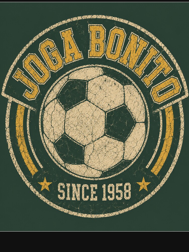 JOGA BONITO Since 1958 Vintage Brazil Football Retro Badge | Brazilian Soccer Fan Design.png by rebuZZ-Apparels-The Minimalistic Buzz