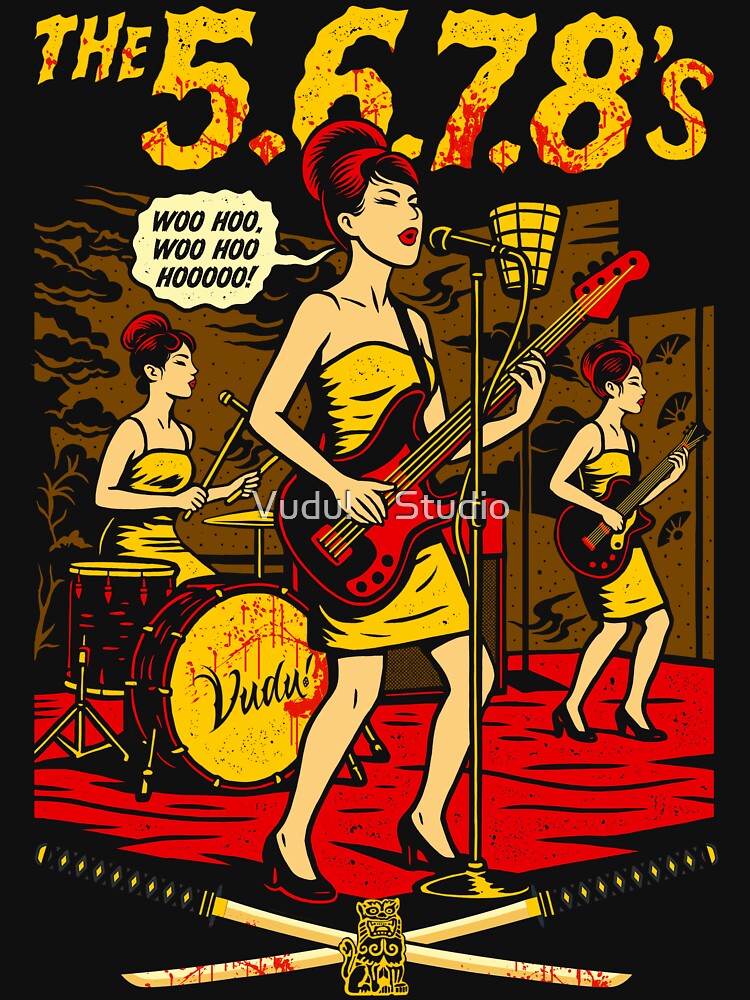 The 5.6.7.8’s – Kill Bill Inspired Retro Rock Art by Vudu! ⚡ Studio