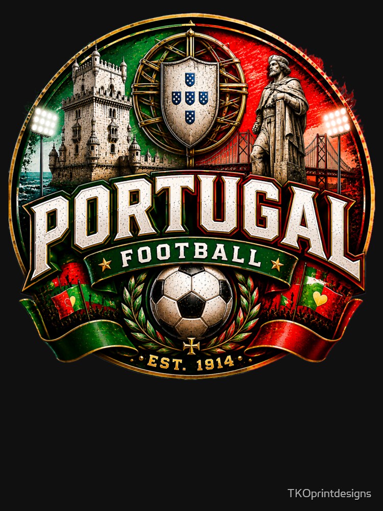 Portugal Football Badge Logo – Hardcore Soccer Fan Design by TKOprintdesigns