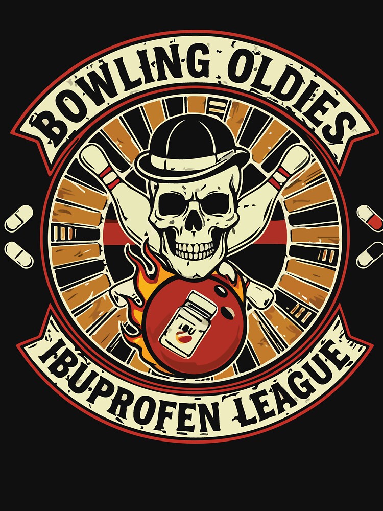 Bowling Oldies Ibuprofen League Funny Senior Ten Pin Bowling by kiralynstration