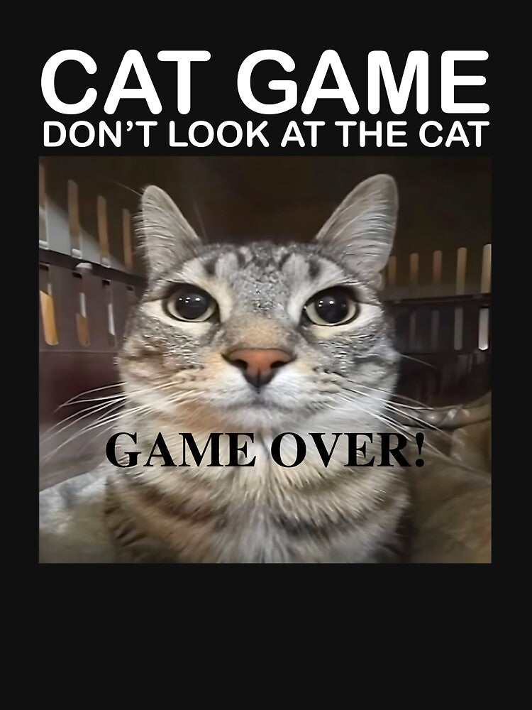 Cat Game Don't Look At The Cat Game Over by kashiart