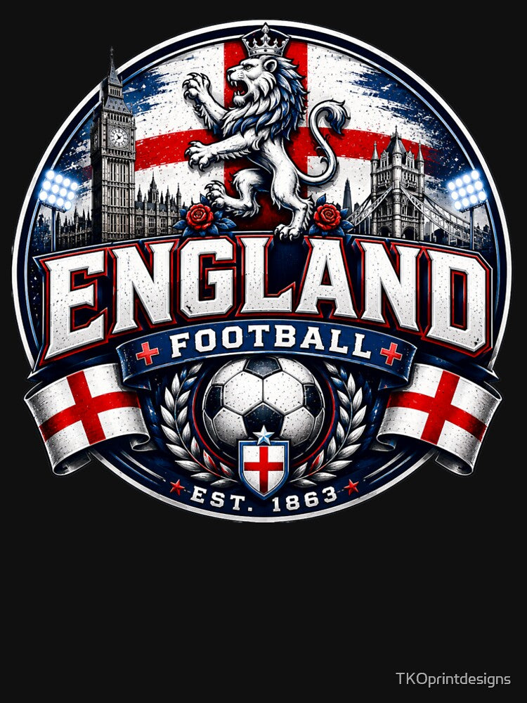 England Football Badge Logo – Hardcore Soccer Supporter Tee by TKOprintdesigns