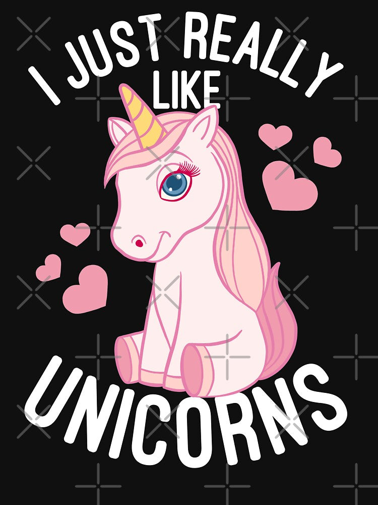 I Just Really Like Unicorns Unicorn Lovers Gift by basselelkadi