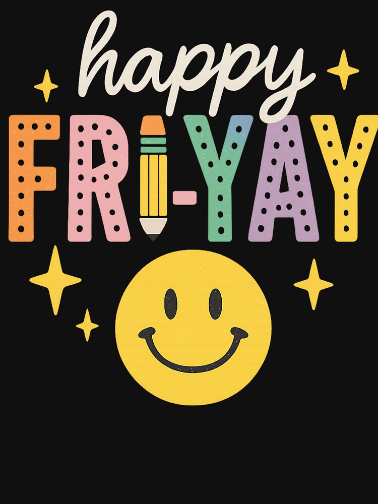 Happy Fri-Yay – Neon Pastel Retro Weekend Design by haitrieuic96