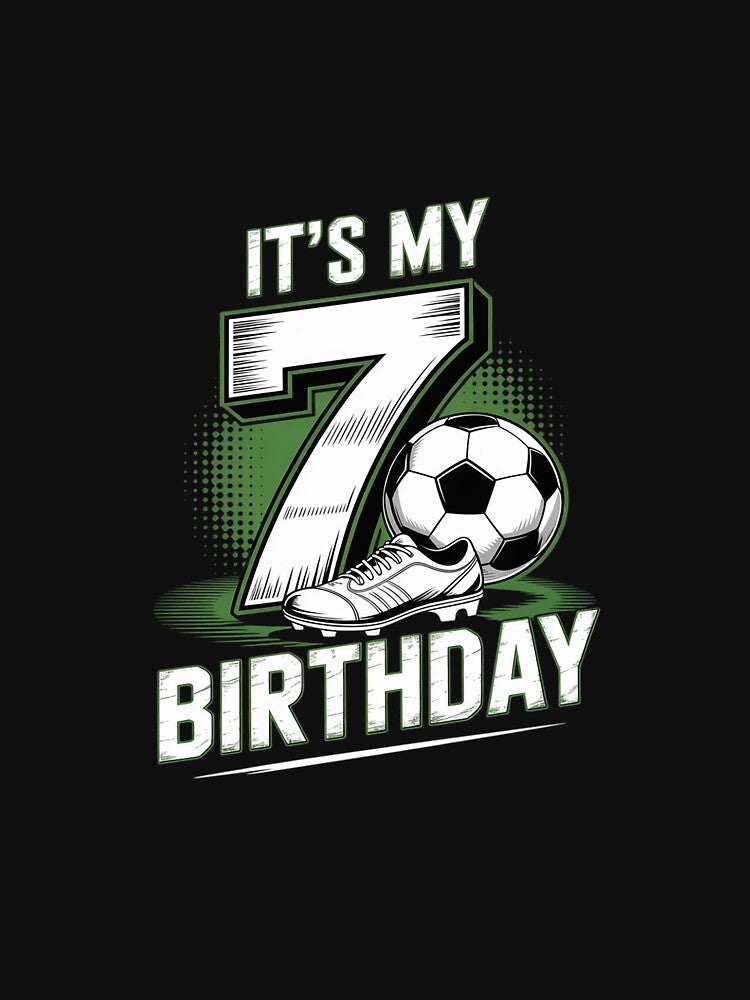 Kids 7 Year Old Soccer Boy Its My 7th Birthday Soccer Ball1 by MicanCuteStore