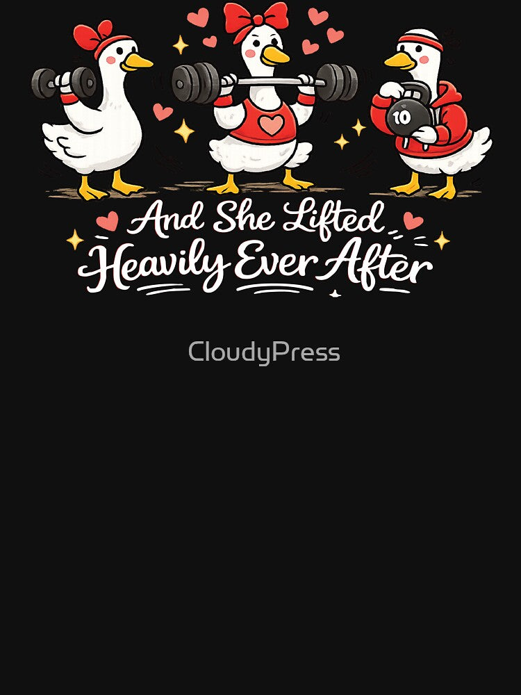 And She Lifted Heavily Ever After,Women's Gym by CloudyPress