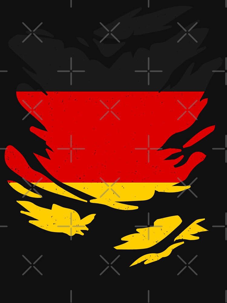 RIPPED SHIRT FLAG INSIDE - GERMANY - Fans and Teams for Men and Women T-shirt-Recovered by wallsandpatts