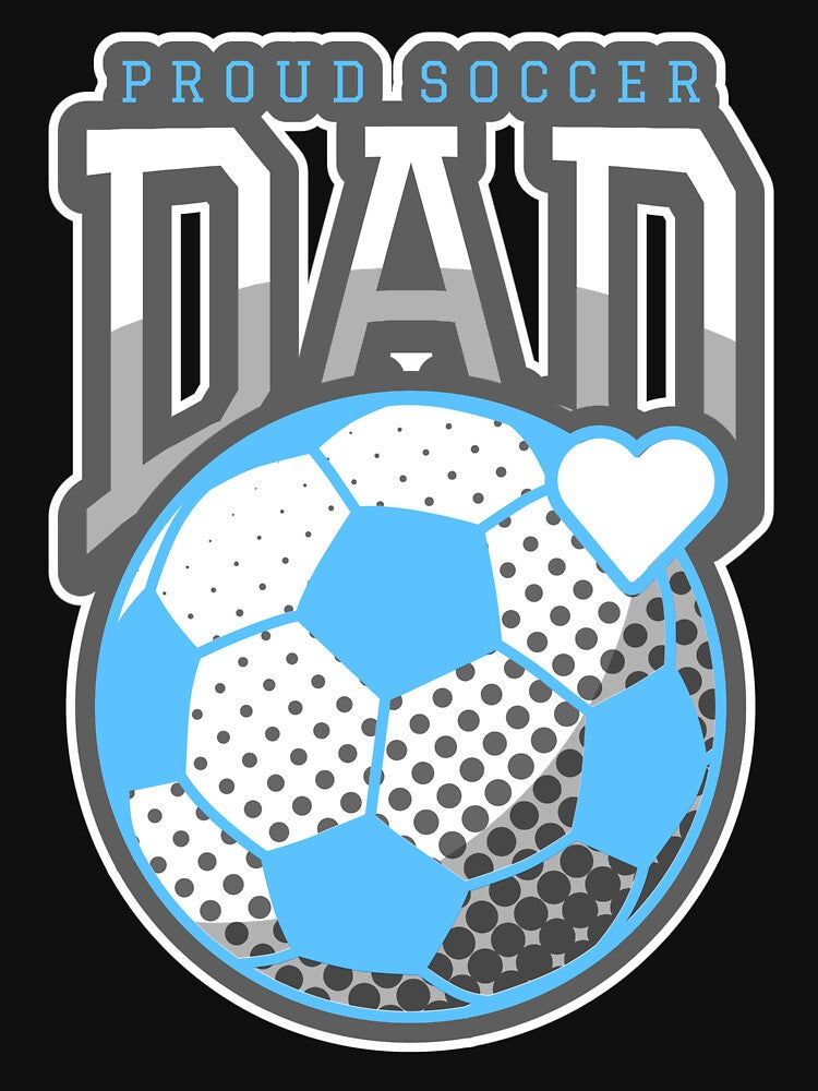 Proud Soccer Dad Heart Father's Day by davestees506
