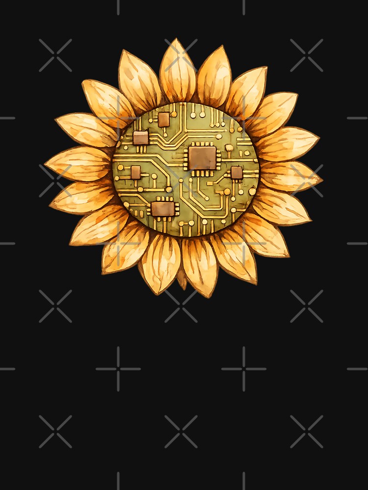 Sunflower Circuit Board by Sarcastic designs