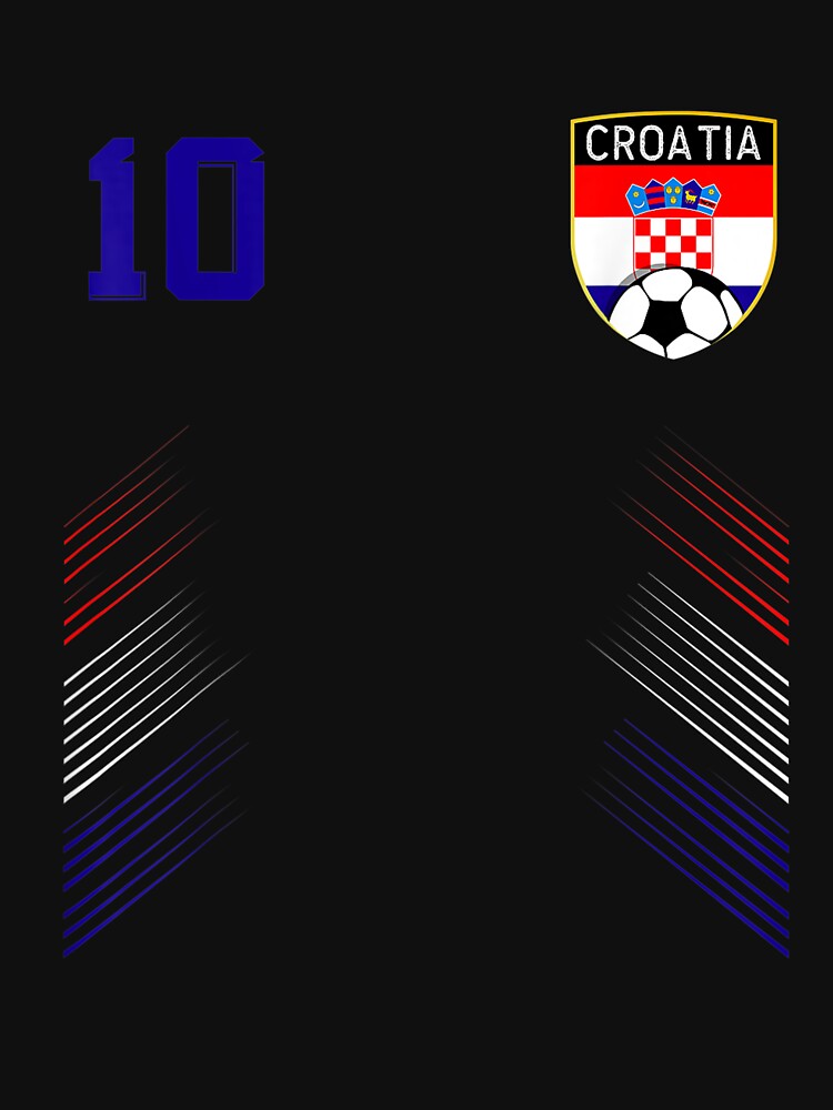 Croatia Soccer Croatian Football Retro 10 Jersey T-Shirt by Baron-Hagen