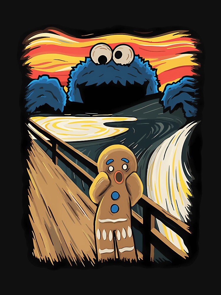 Cookie Monster Scream Parody Funny Fans Pop Culture Lovers Meme by SonoBoberArt