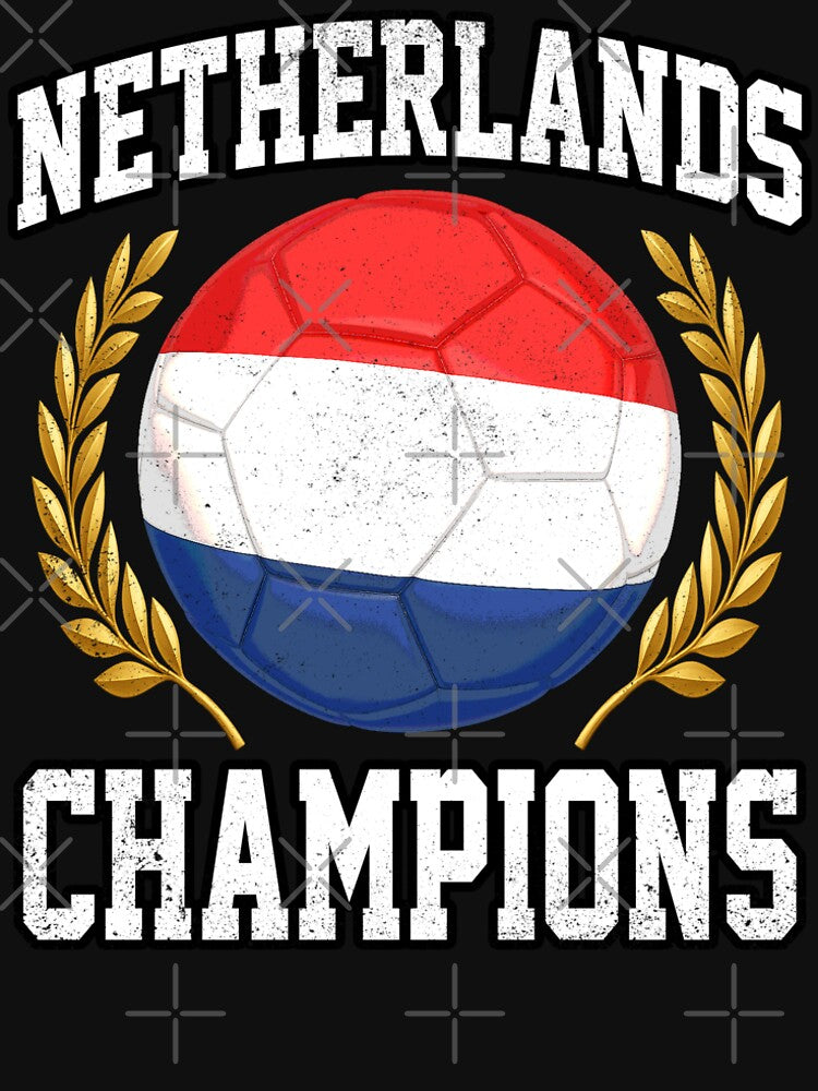 SOCCER BALL FLAG CHAMPIONS - NETHERLANDS - Fans and Teams for Men and Women T-shirt by wallsandpatts