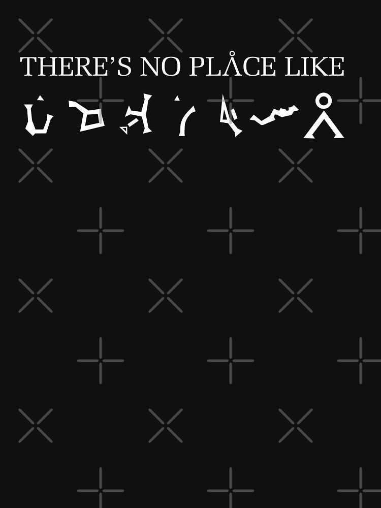Stargate there’s no place like earth , white letters by Randompicture