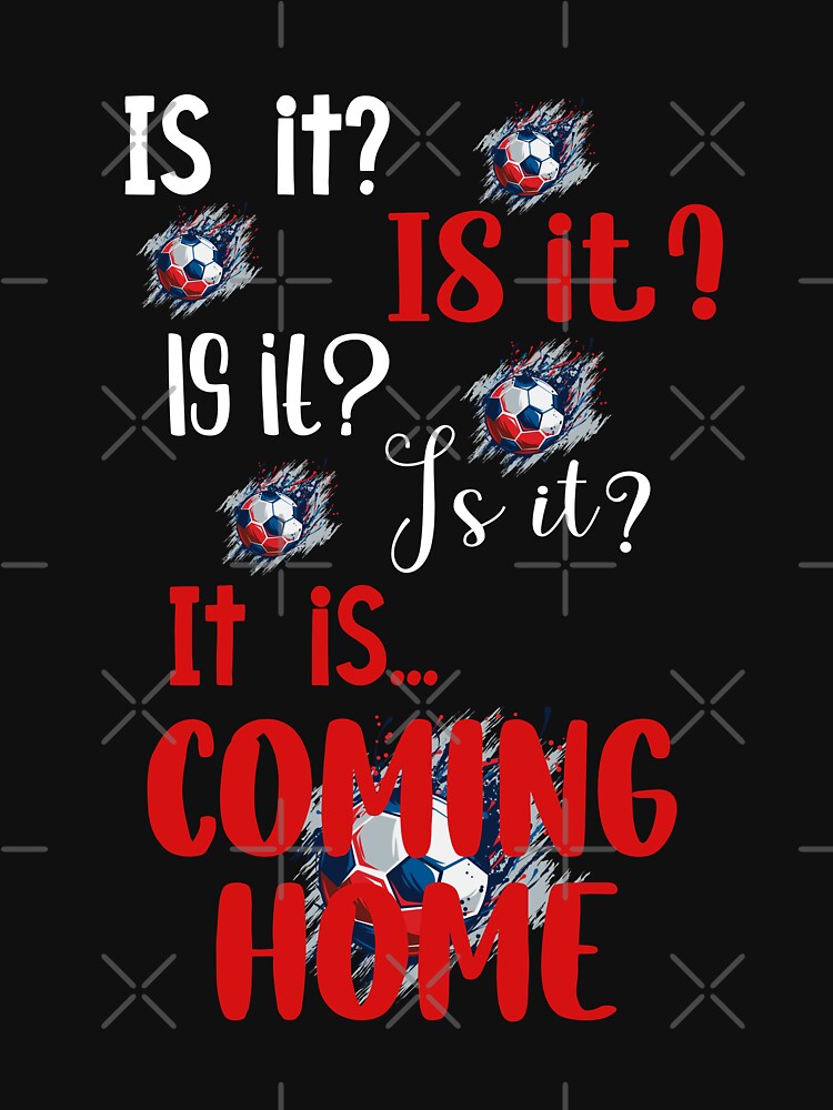 Is It Coming Home Football Red White Blue and Grey by Labradoodlesetc