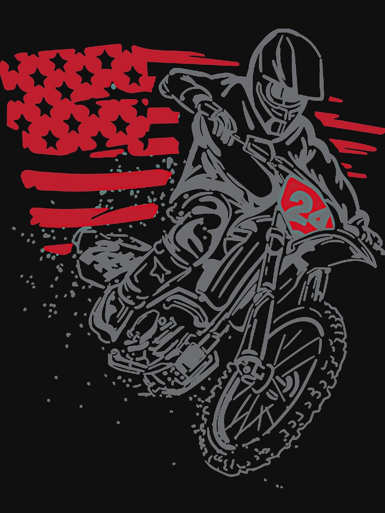 Cool Motorcross American Flag by Anticipation09