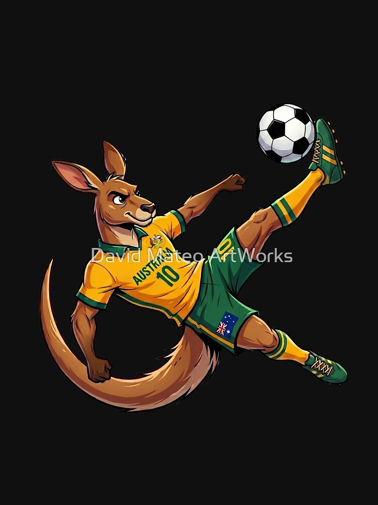 Australia Kangaroo — Football World Cup 2026 Cartoon Mascot by David Mateo ArtWorks