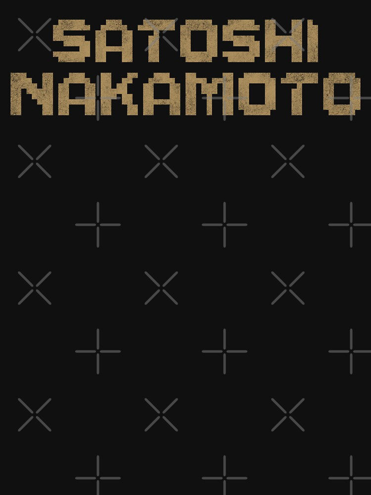 Satoshi Nakamoto Logo Vintage - Pixel Retro by CyberRex