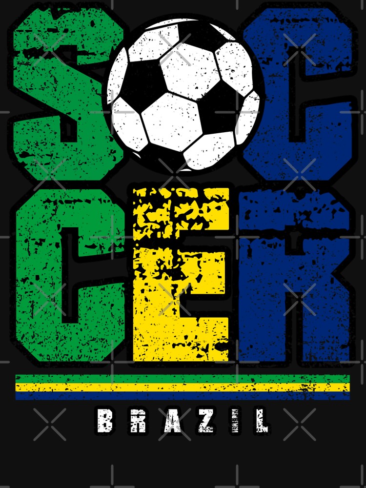 SOCCER TEAMS BIG TEXT SOCCER - BRAZIL - Fans and Teams for Men and Women T-shirt by wallsandpatts