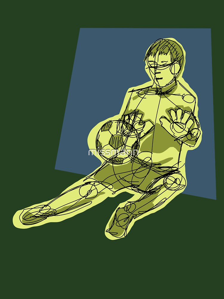 Block Goalkeeper with green background by missmann