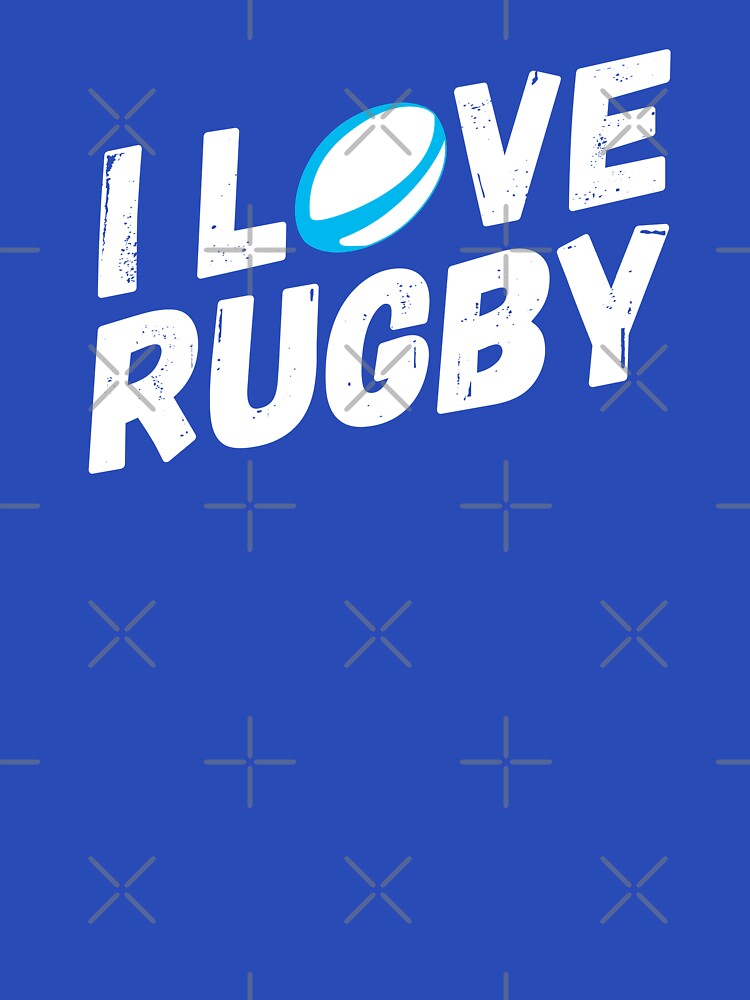 I LOVE RUGBY - Blue by gemgemshop