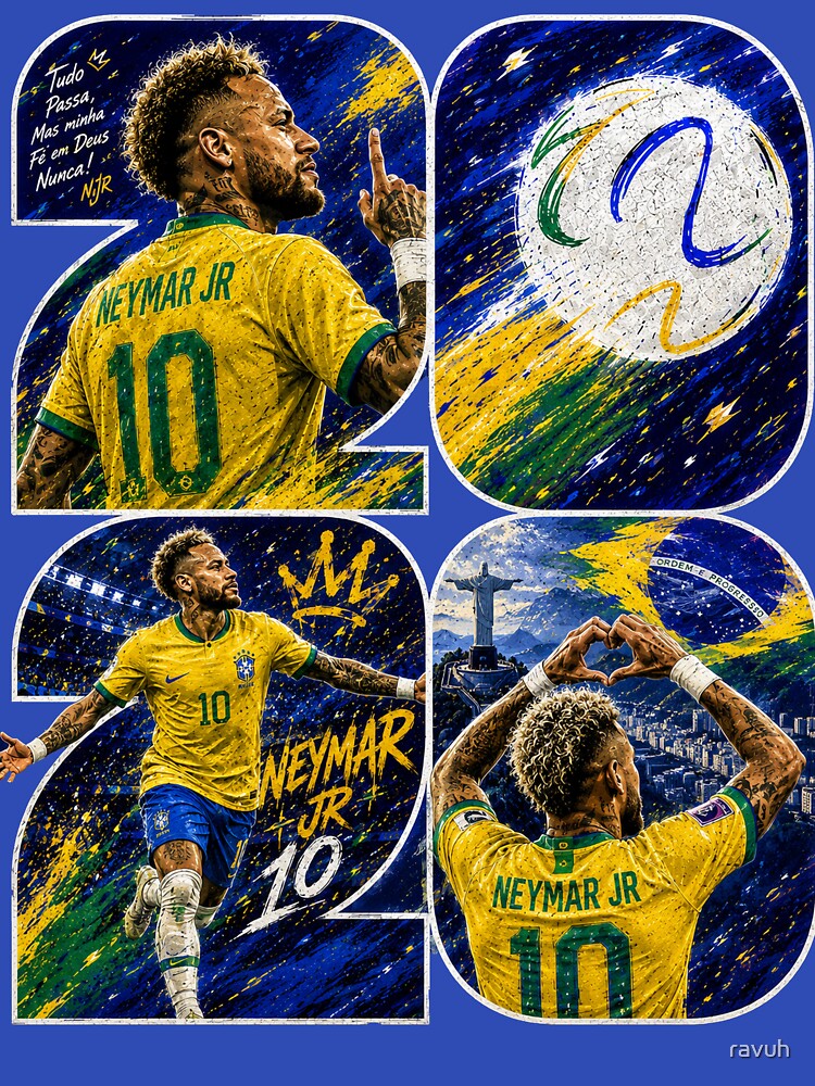 Neymar Brazil 2026 Football Art Print by ravuh