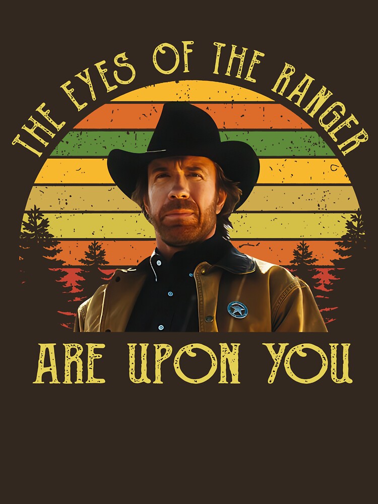 Vintage Eyes Of The Ranger Retro Walker Texas by BousinilyArt