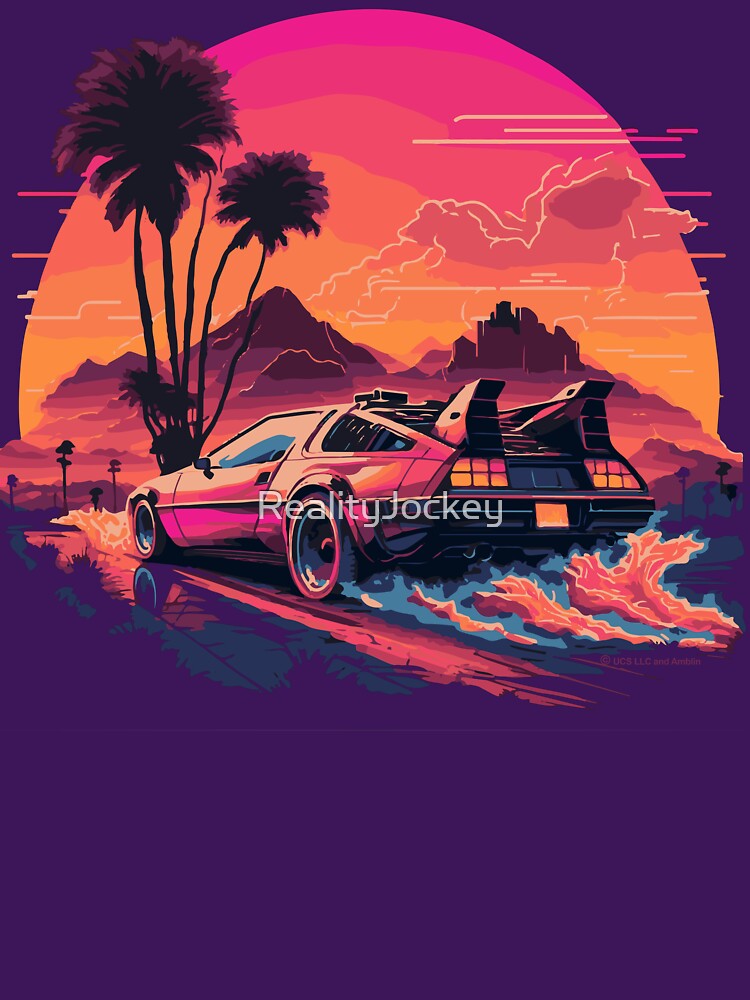 Synthwave DeLorean by RealityJockey