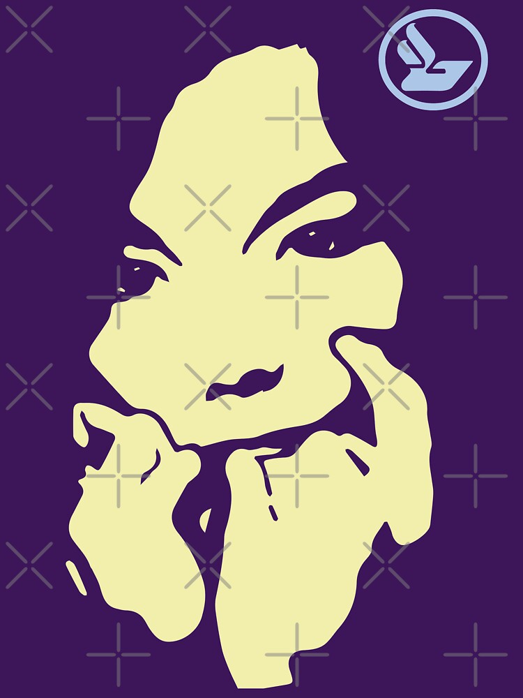 Bjork Face (Yellow / Light Blue) by hypelaboratory