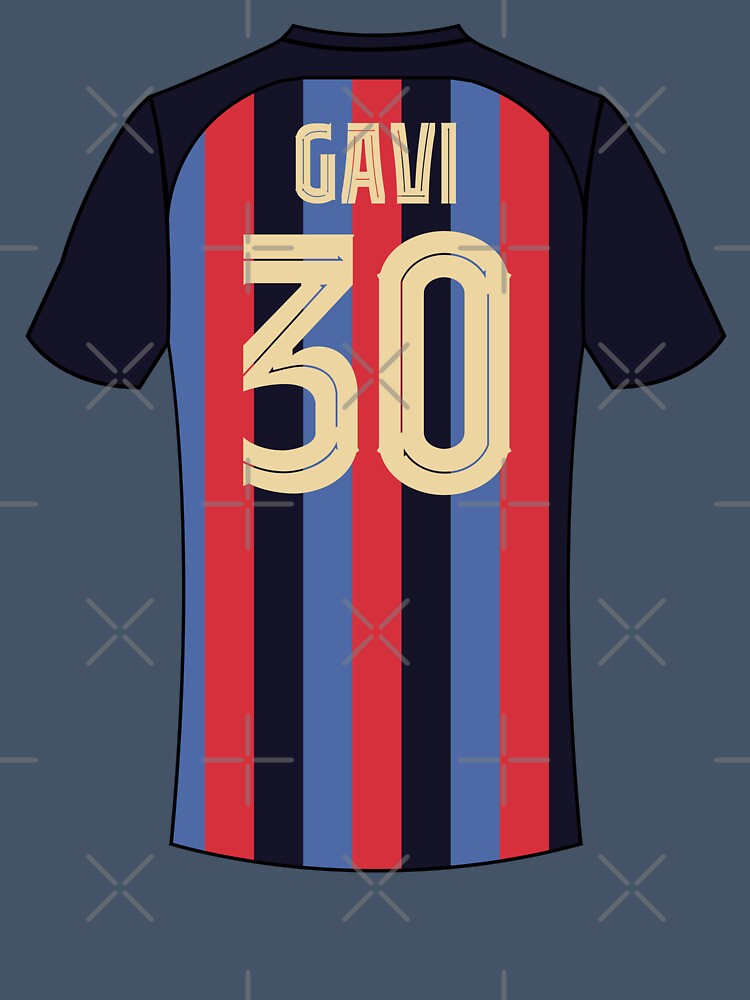 Gavi barcelona football jersey number 30 by Justtrendytees