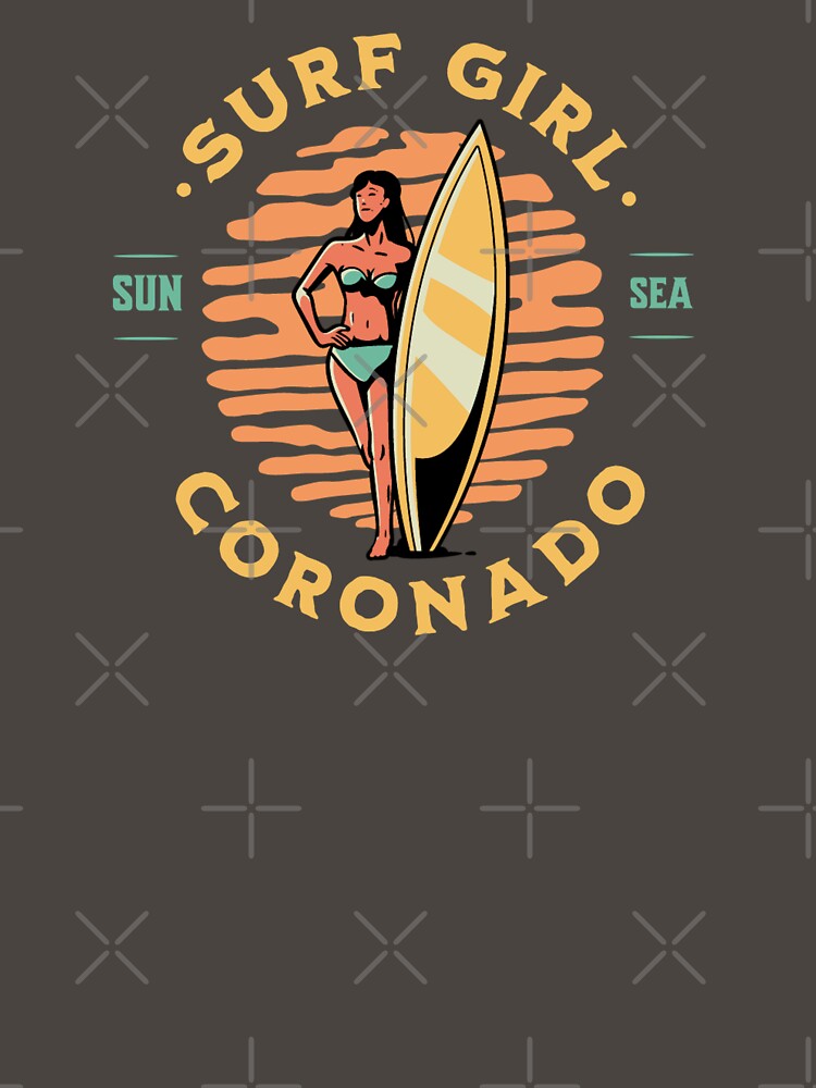 Beach Surfer Girl Coronado California Surfing by CattlettArt