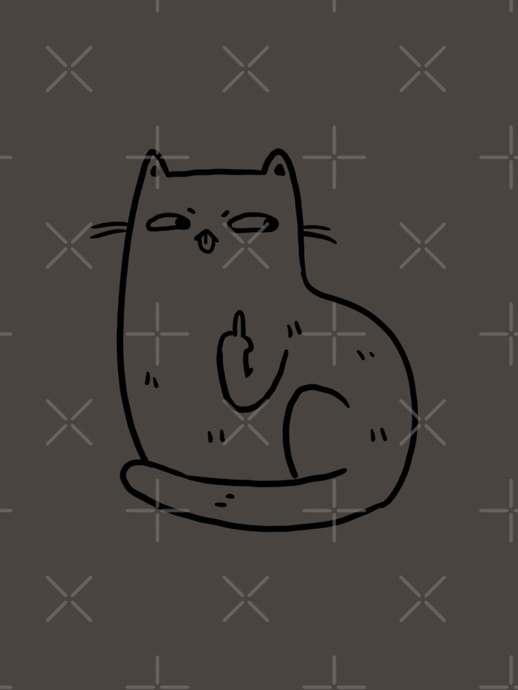 Cat giving the finger by michelledraws