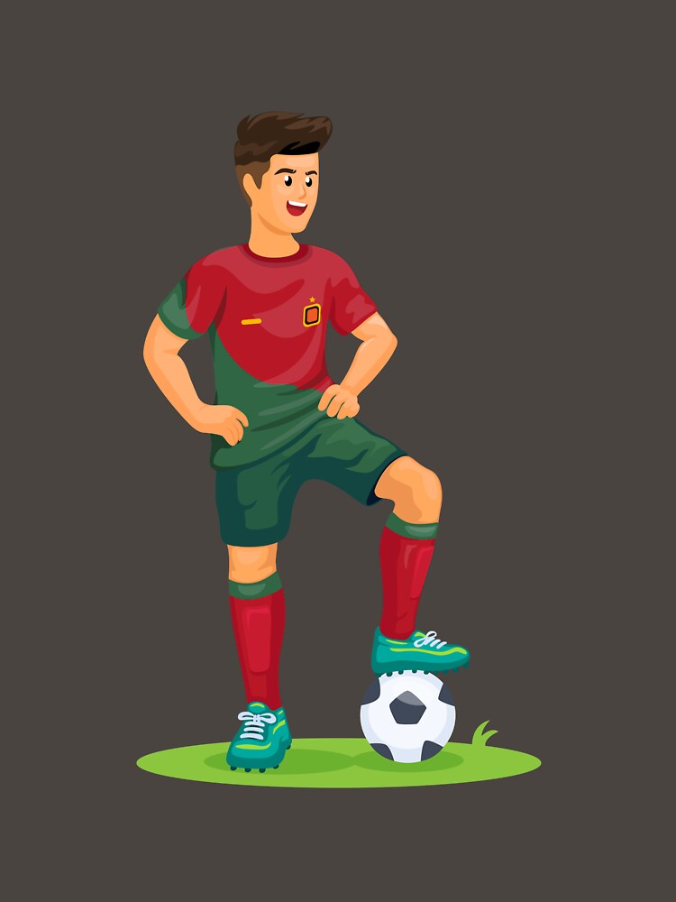 Portuguese Soccer Star Illustration - Football Player Design by debbiebento