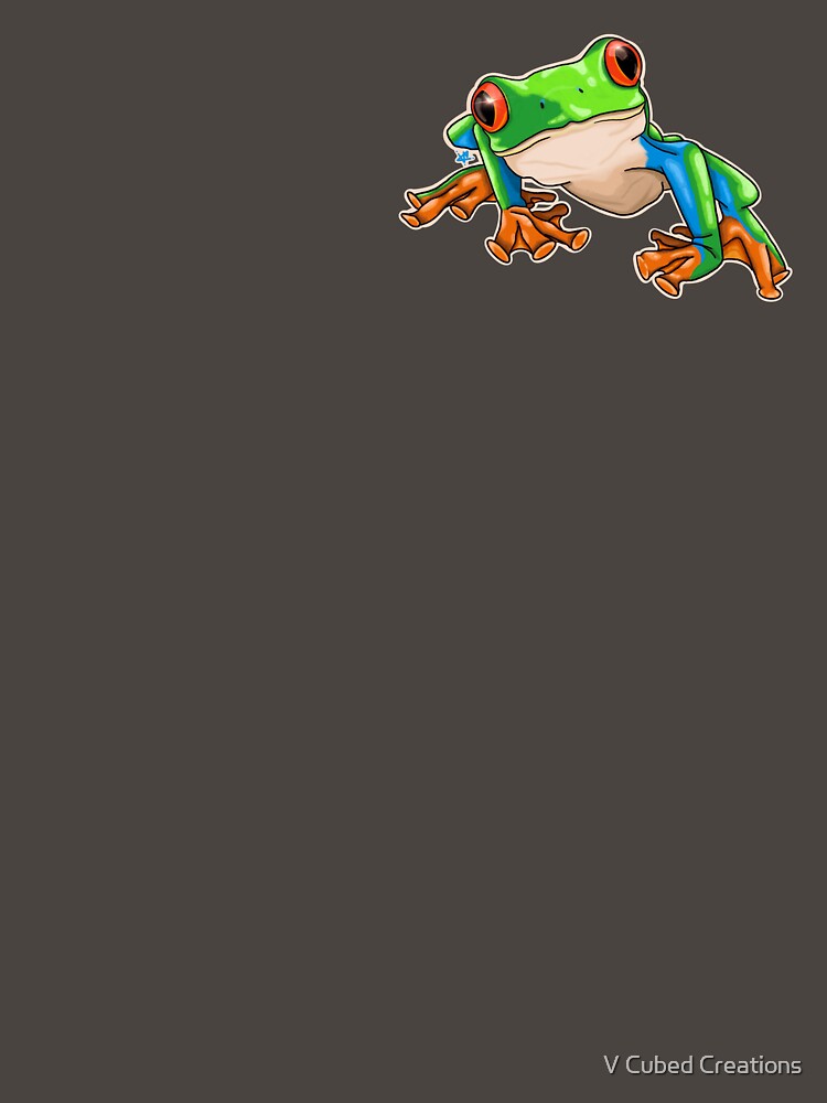 Red-Eyed Tree Frog Illustration Art by V Cubed Creations