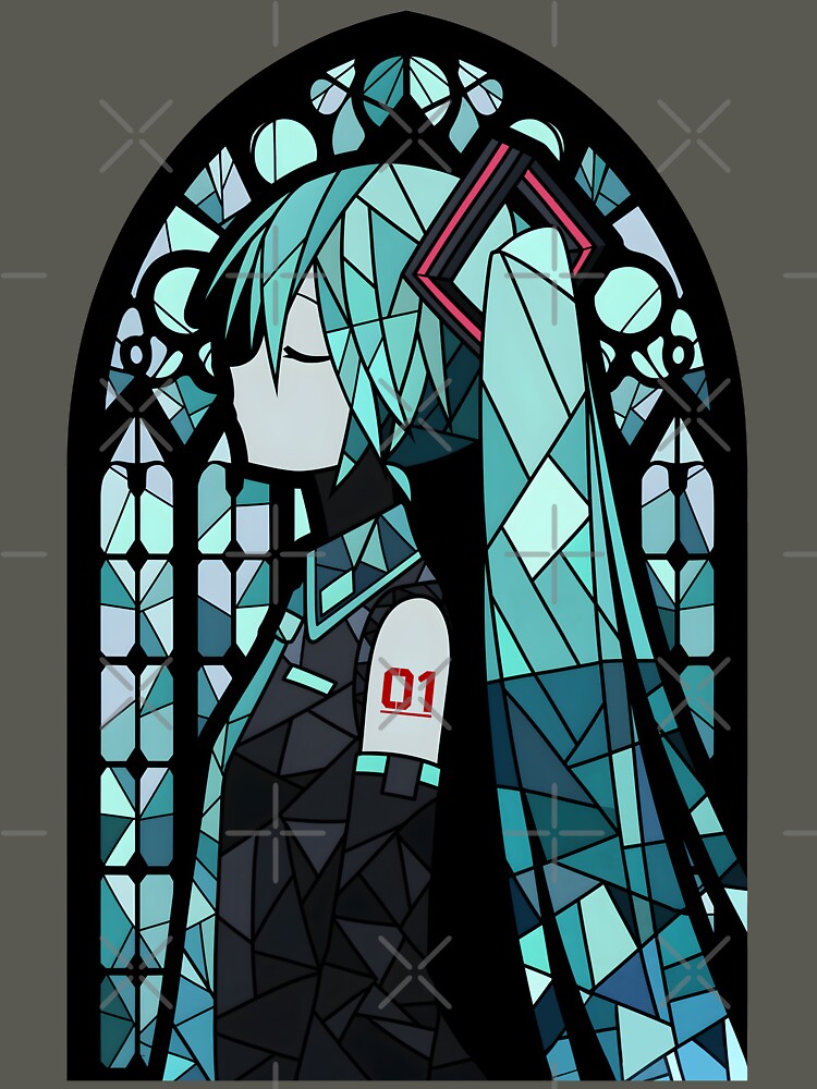 Stained Glass Hatsune Miku by SchellStation