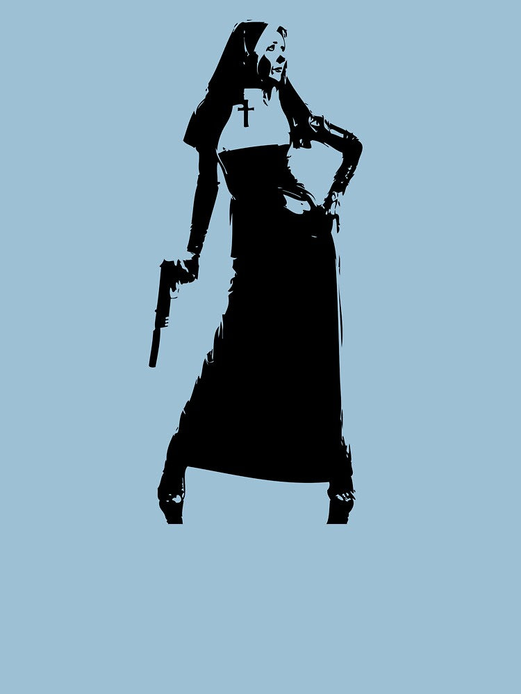Gun totting nun! by TeeArt