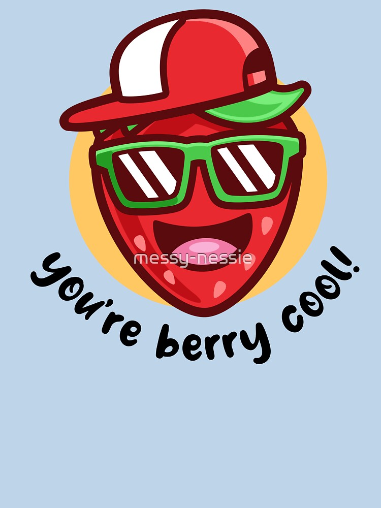 You're berry cool strawberry (on light colors) by messy-nessie