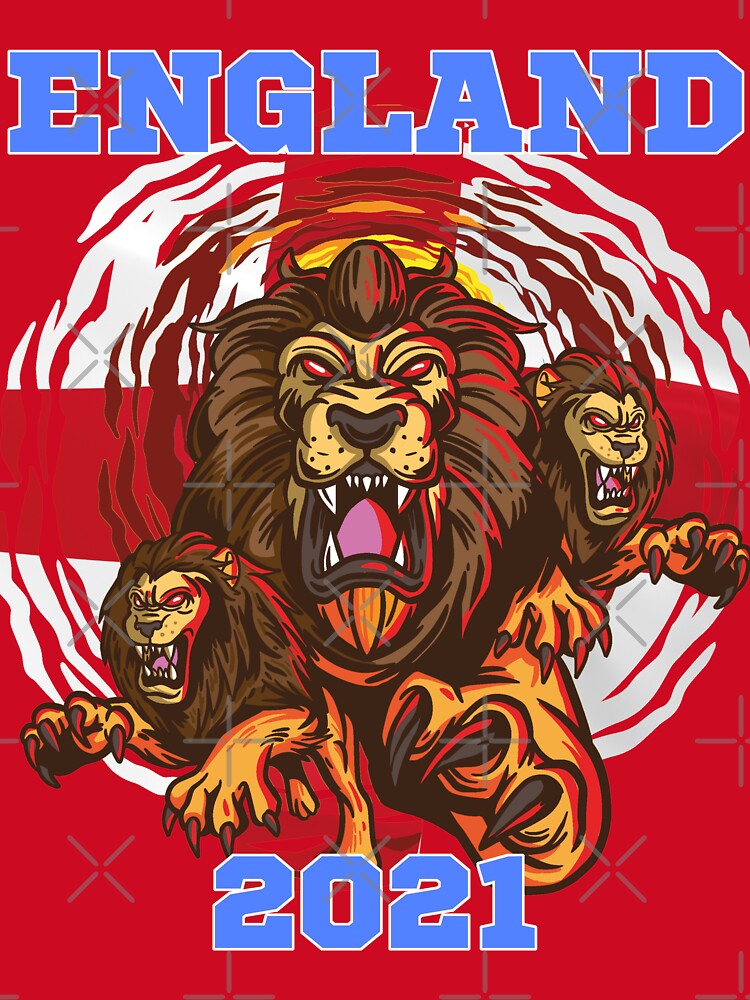 England 2021 - Three Lions England Euros jersey 2020-2021 Hero Lions Euro 2021, England Fan supporters by MERCH HQ