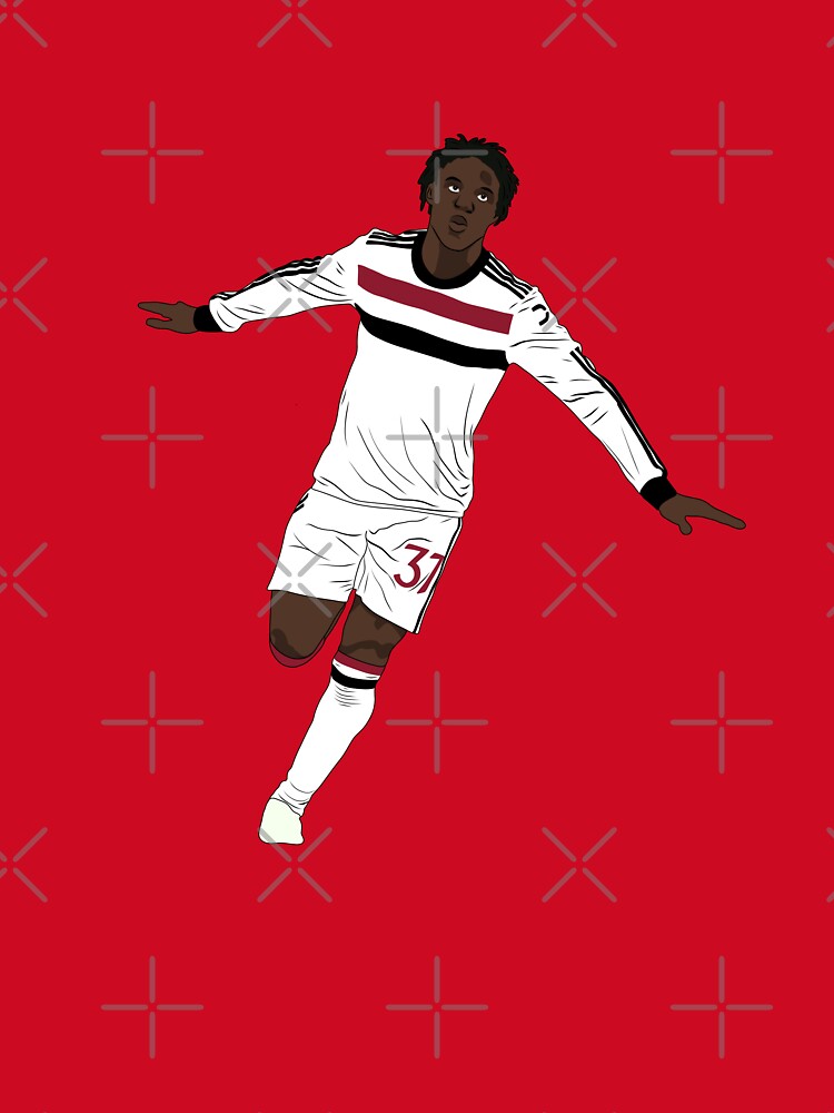 Kobbie Mainoo Goal Celebration Minimalist by Hevding