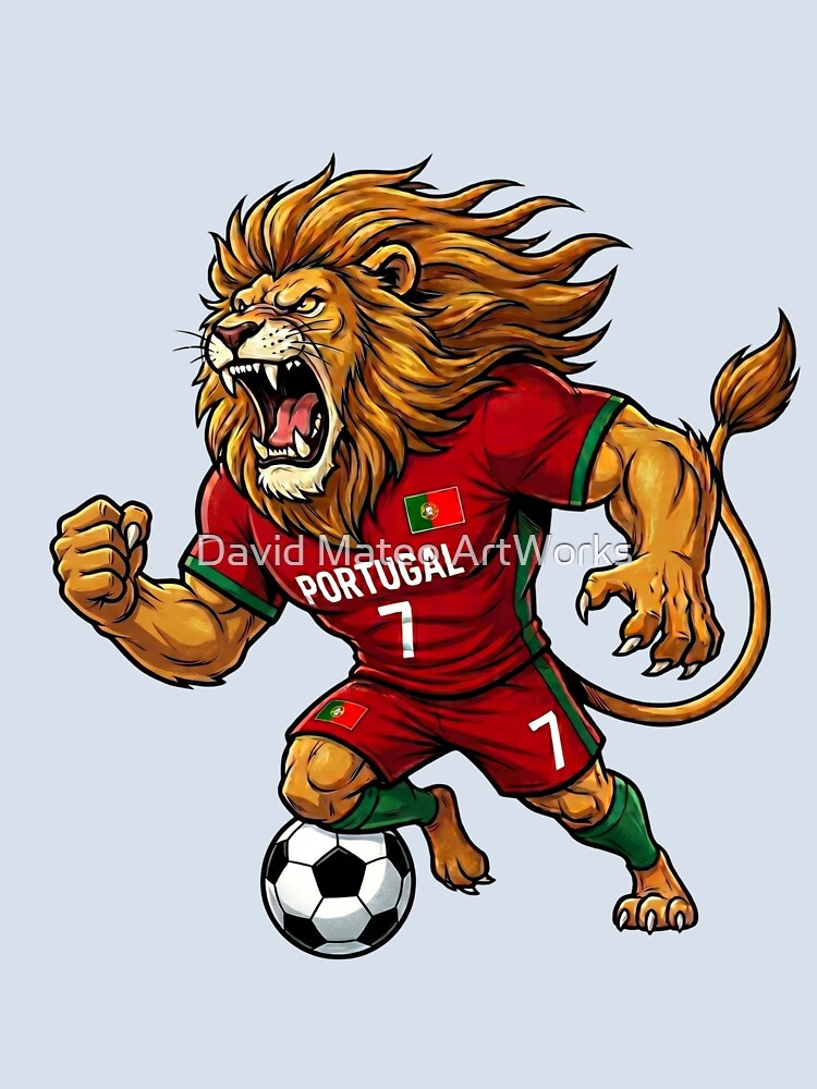 Portugal Lion — Football World Cup 2026 Cartoon Mascot by David Mateo ArtWorks