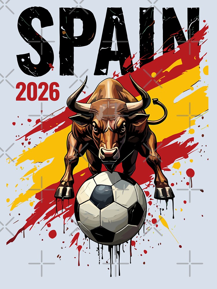 Spain 2026 Soccer Bull - Spanish Football Spirit Desig by Krasnovaovaova