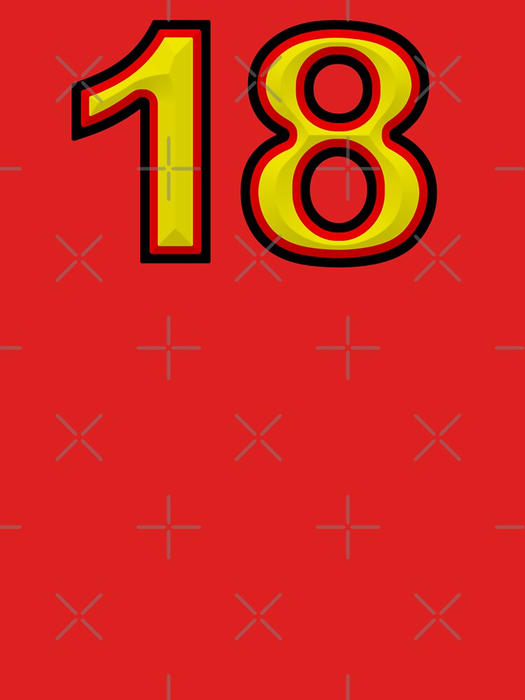 Design Eighteen with 3D effect - German colors red yellow black by Segasprojects
