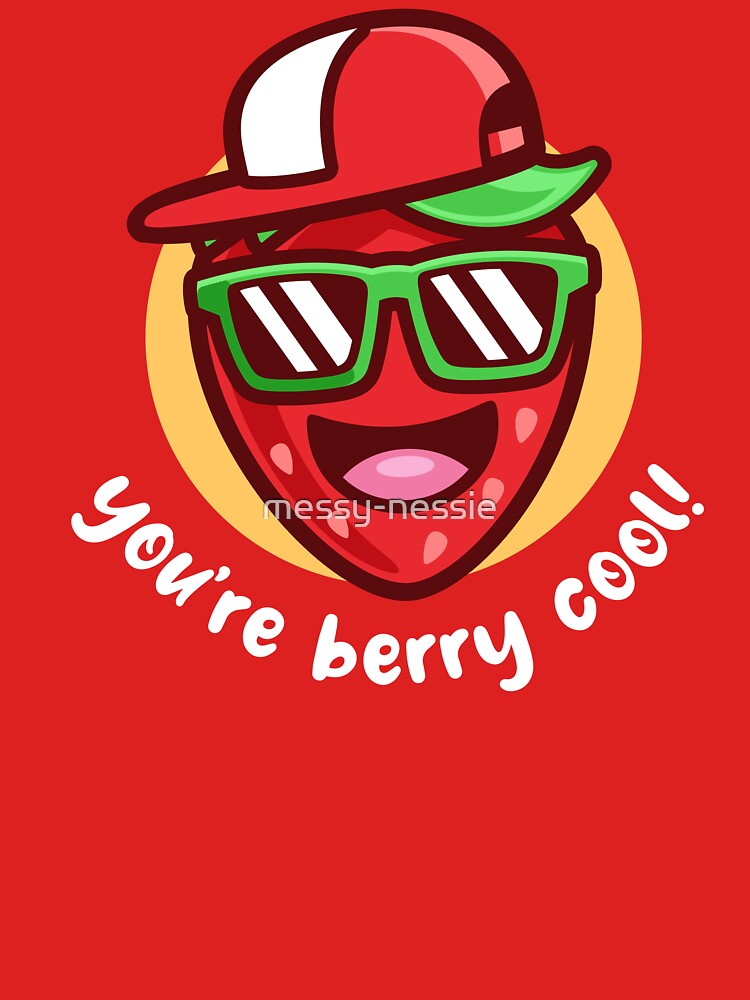 You're berry cool strawberry (on dark colors) by messy-nessie