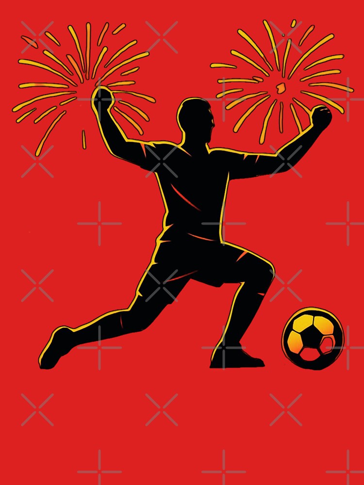Goal Celebration Fireworks Soccer Fan Design by GreennieArt
