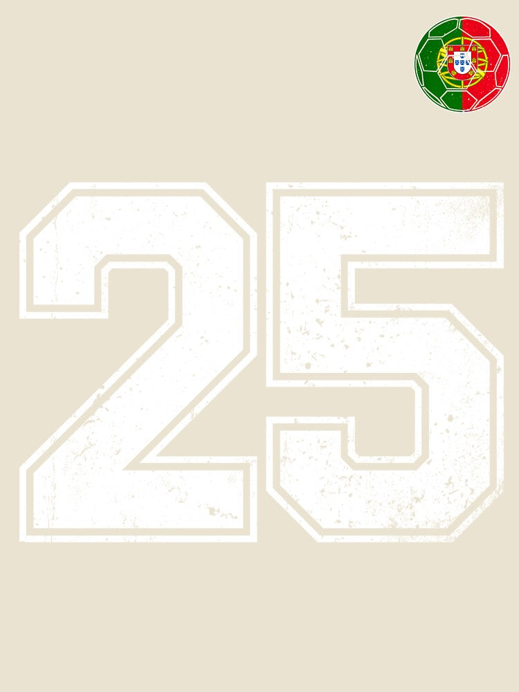Portugal Soccer Number 25 Vintage Sports Fan by OliviaHayesArt