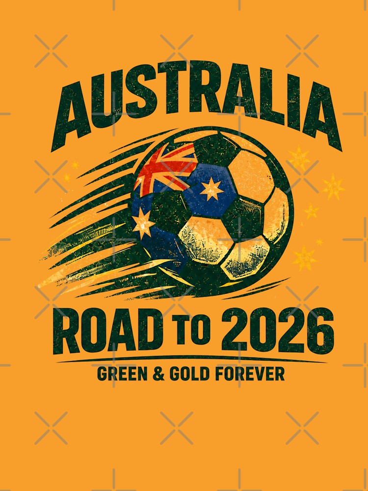 Australia 2026 Soccer Vintage, Road to 2026, Green & Gold forever by Cadsdiva