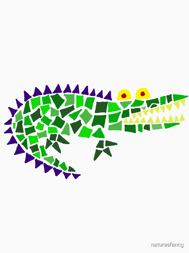 Funny and Cool Crocodile Abstract Art Original by Nature's Fancy