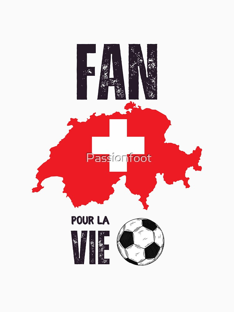 Swiss football team, fan of the National Team, fan for life - passion for football by Passionfoot